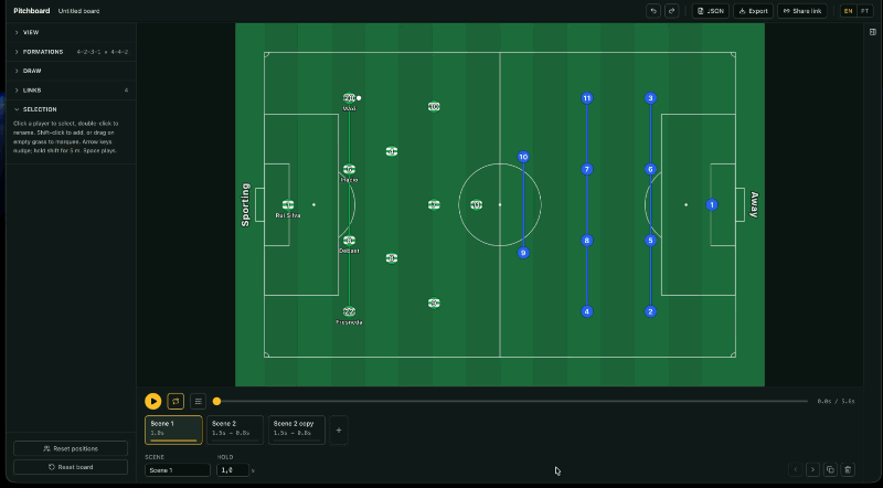 Drawing zones and arrows over the board